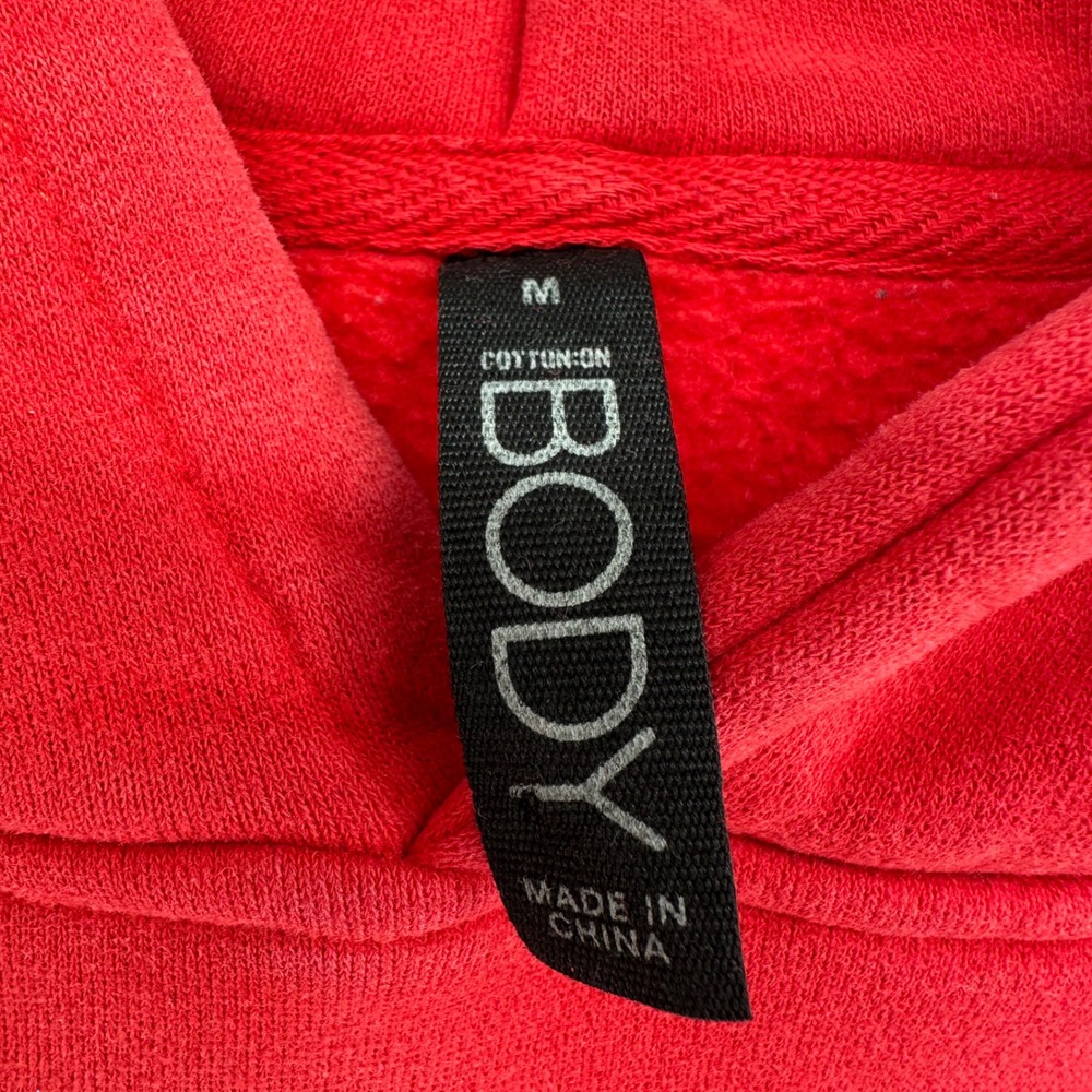 Cotton On Body Wellness Club Plush Graphic Hoodie Red Sweatshirt Medium Cozy - Picture 4 of 9